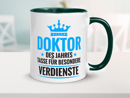 Besonderer Verdienst: Doktor | Doktorand Doktortitel Humor Geschenkidee Tasse