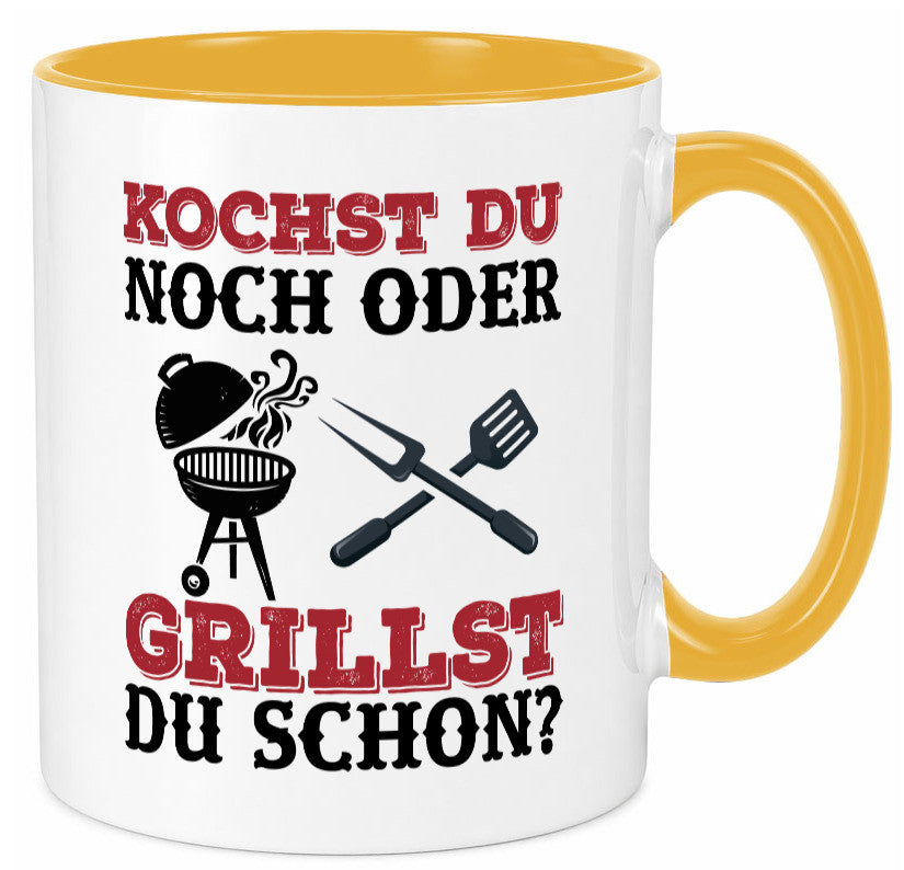 Grillst du schon? | Spruch Tasse Grillen Männer Geschenkidee Humor