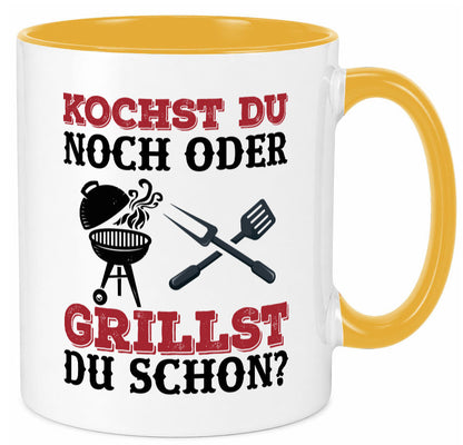 Grillst du schon? | Spruch Tasse Grillen Männer Geschenkidee Humor