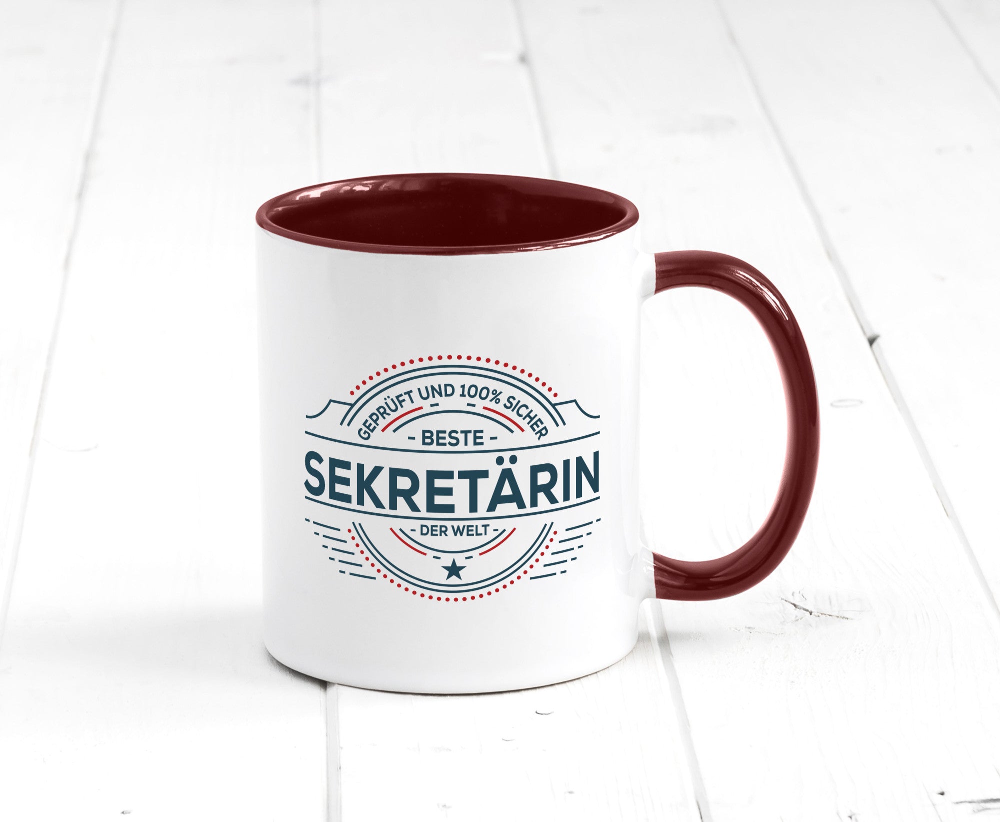 Geprüft und sicher: Sekretärin | Büro Geschenk Arbeit Kollegen lustiger Spruch