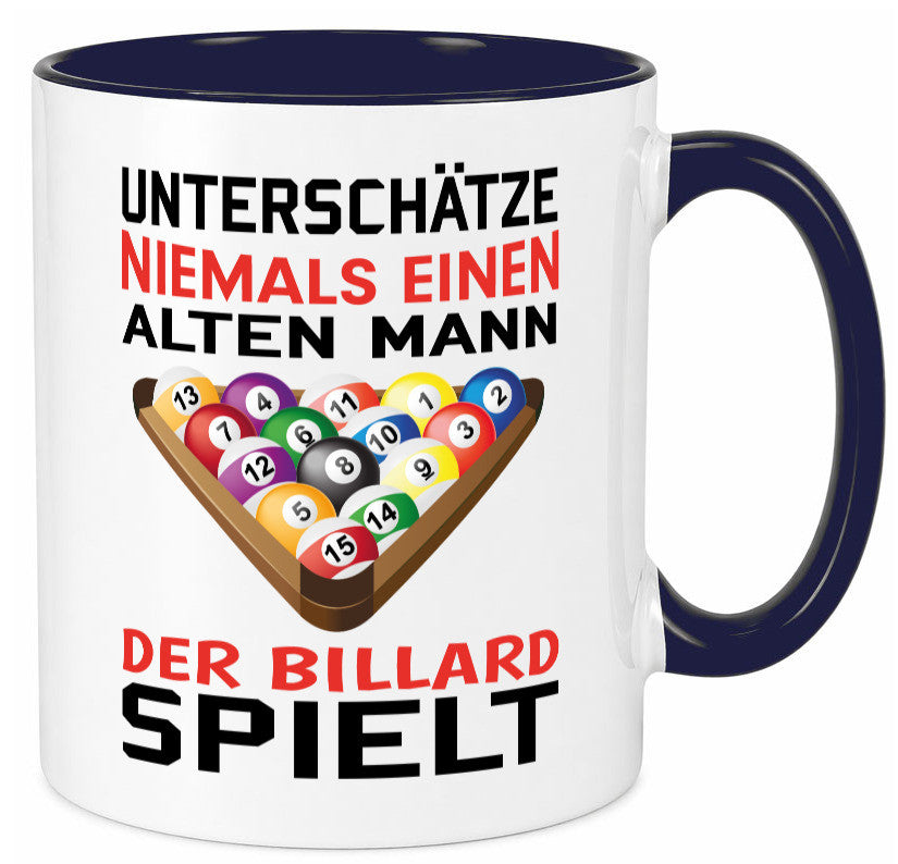 Billardspieler Humor | Männer Tasse Billard spielen lustiger Spruch Geschenk