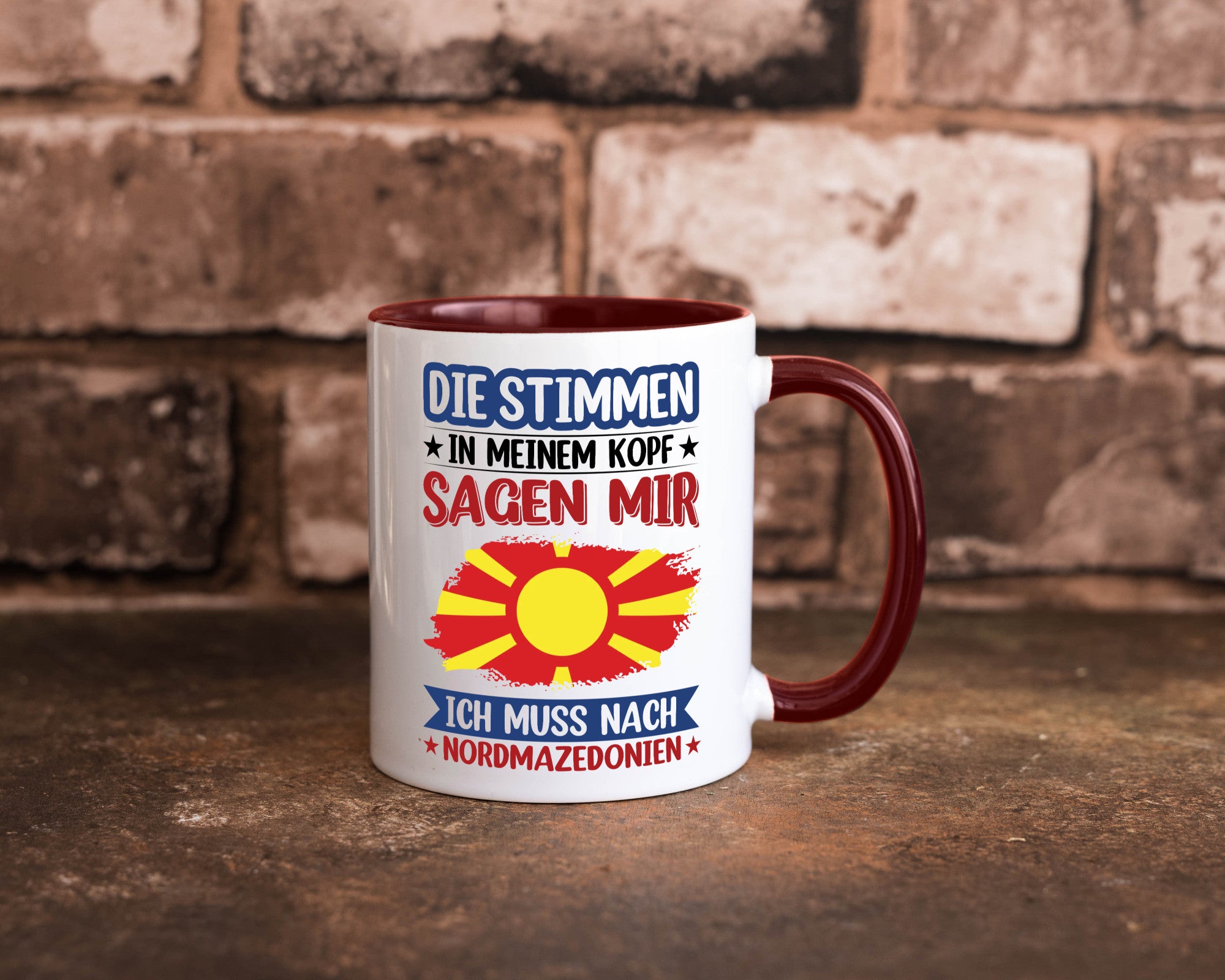Nordmazedonien | Urlaub Stimmen in meinem Kopf Geschenk Humor Geschenkidee