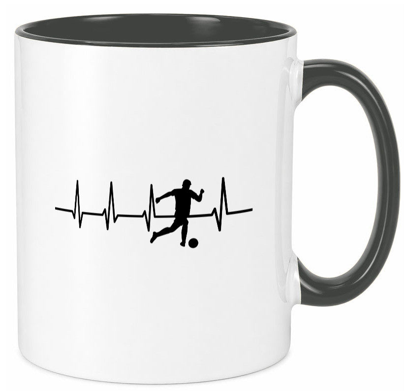 Fußball Herzschlag | Motiv Fussballer Ballsport Team Geschenk Humor Tasse