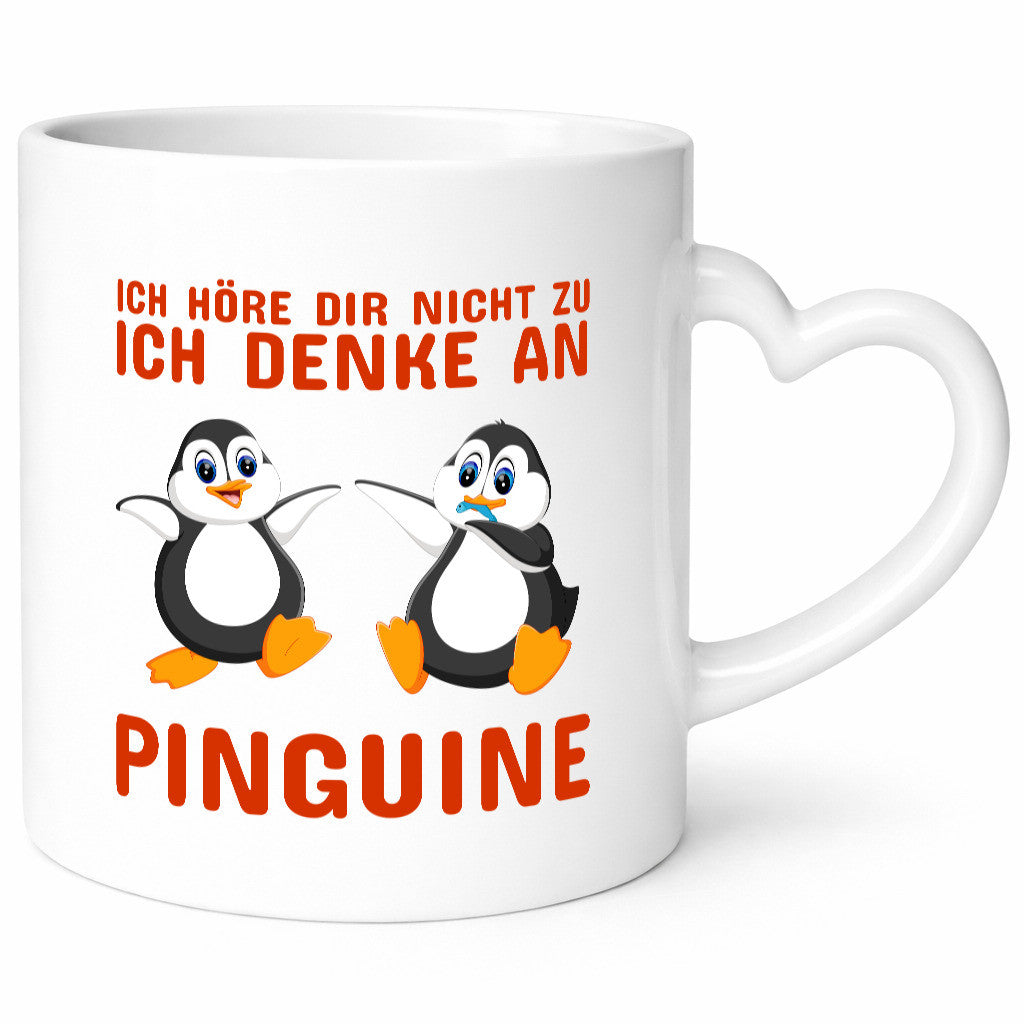 Ich denke an Pinguine | süßer Pinguin Motiv Tasse lustiger Spruch Geschenk
