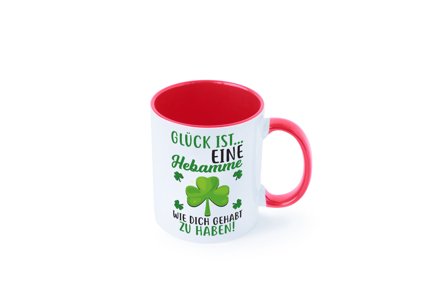 Hebamme Dankeschön | Dankes Tasse Kleeblätter Glück Humor Geschenkidee