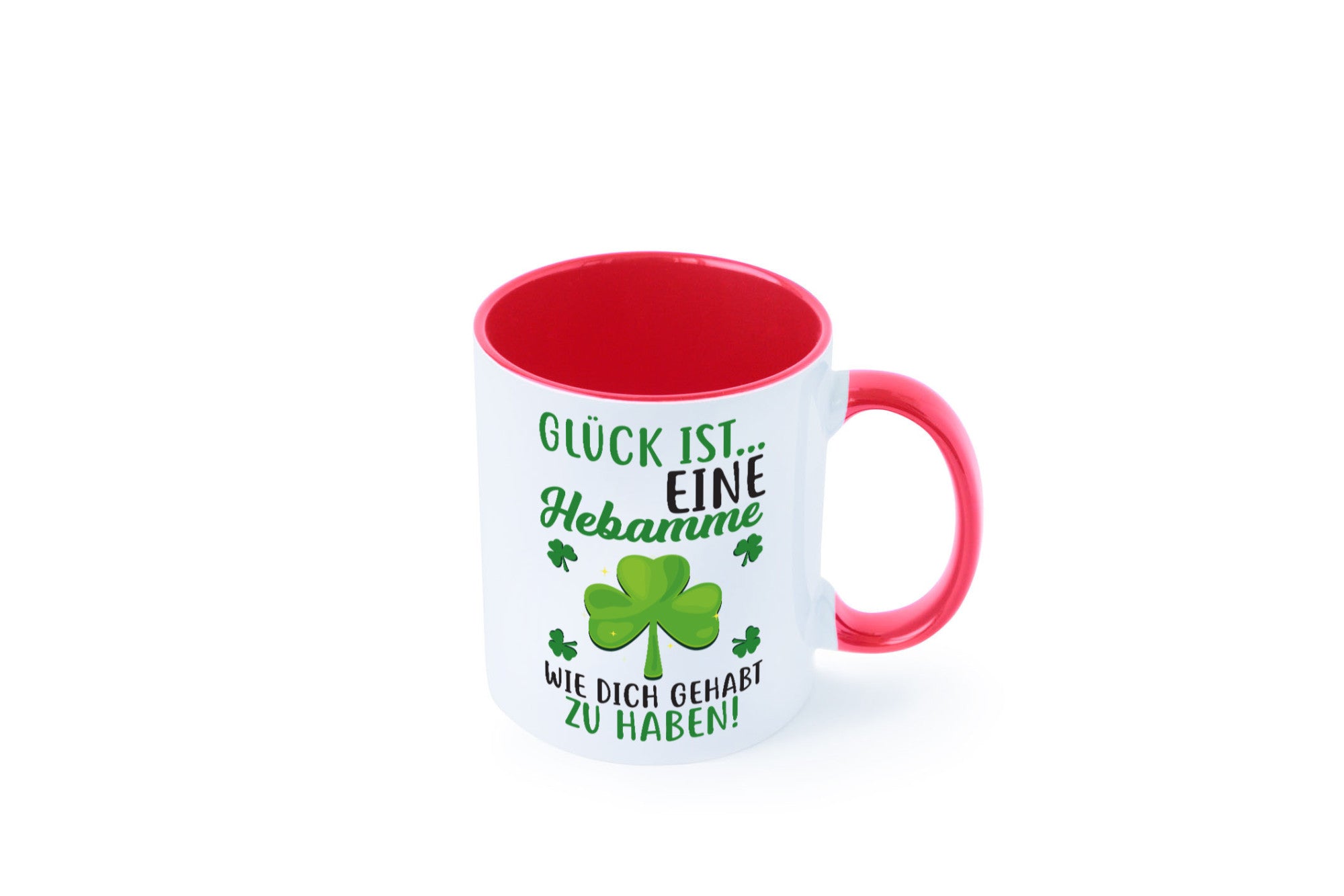 Hebamme Dankeschön | Dankes Tasse Kleeblätter Glück Humor Geschenkidee