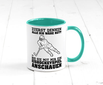 Eishockeyspiel | Eishockeyfan Tasse Eishockeyspieler Humor Geschenkidee