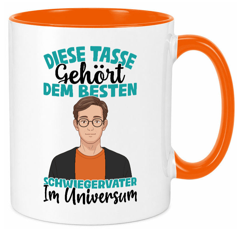 Im Universum: Schwiegervater |Schwiegersohn | Beziehung Geschenkidee Familie Tasse