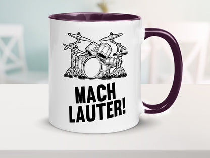 Mach lauter | Schlagzeug Band Musiker Geschenkidee Humor Tasse