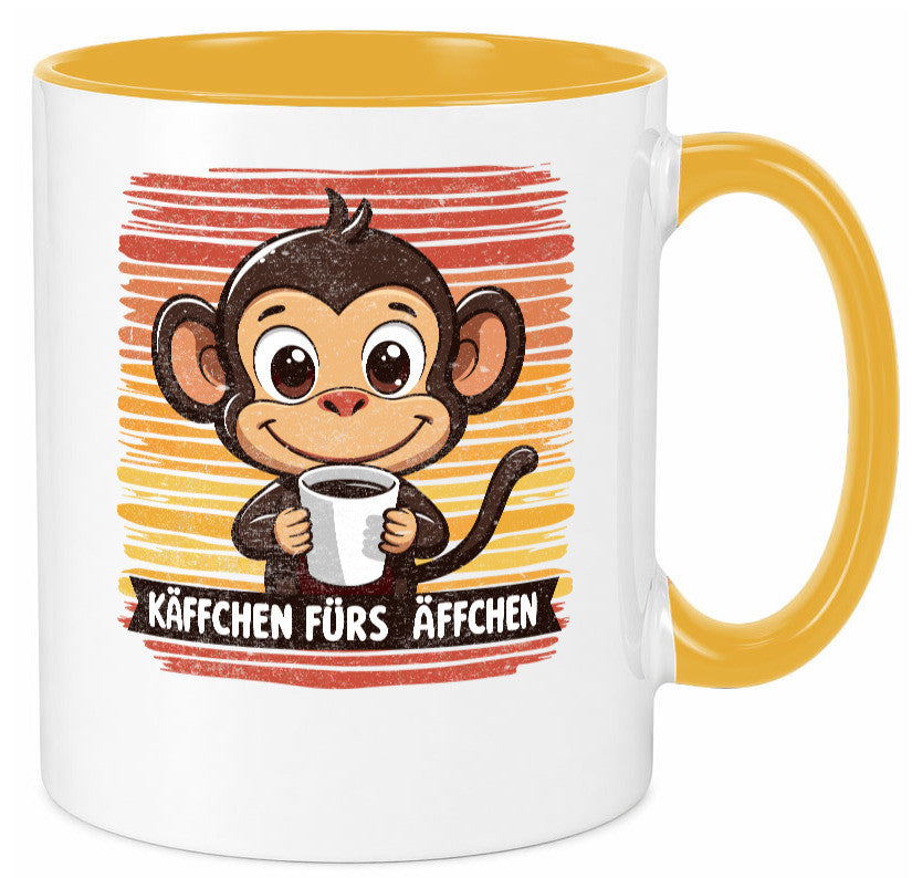 Käffchen fürs Ã„ffchen | Kaffeetrinker Affe v2 lustiger Spruch Geschenk Humor Tasse