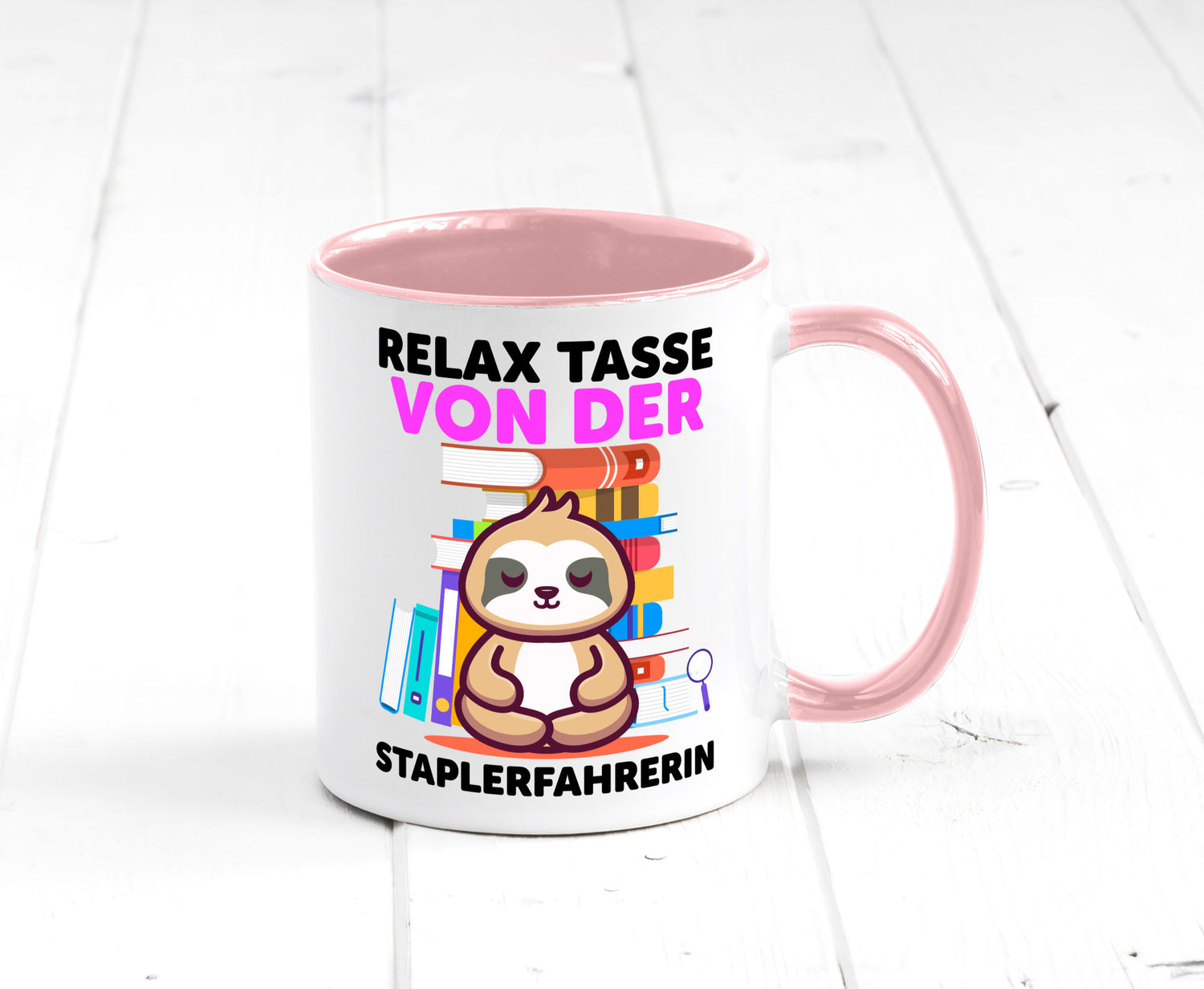 Relax Tasse: Staplerfahrerin | Gabelstapler lustiger Spruch Geschenk Humor