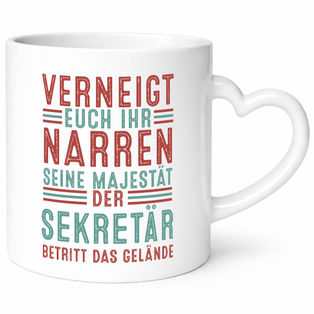 Verneigt euch: Sekretär | Büro lustiger Spruch Geschenk Arbeit Kollegen Tasse