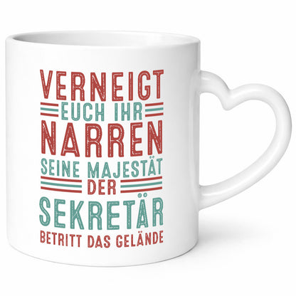 Verneigt euch: Sekretär | Büro lustiger Spruch Geschenk Arbeit Kollegen Tasse