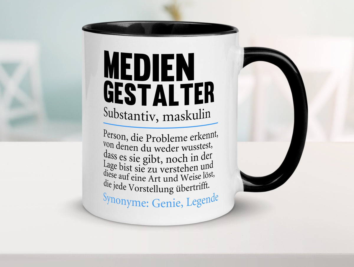 Mediengestalter | Beruf Medien Humor v2 Arbeit Kollegen Büro Geschenkidee Tasse