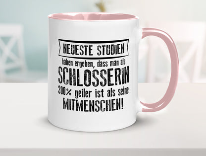 Neuste Studien: Schlosserin | Schlosserei Geschenkidee Humor Tasse