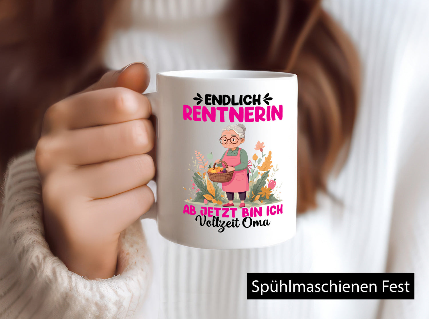 Endlich Rentnerin | Vollzeit Oma Blumen Geschenk Familie Geschenkidee lustiger