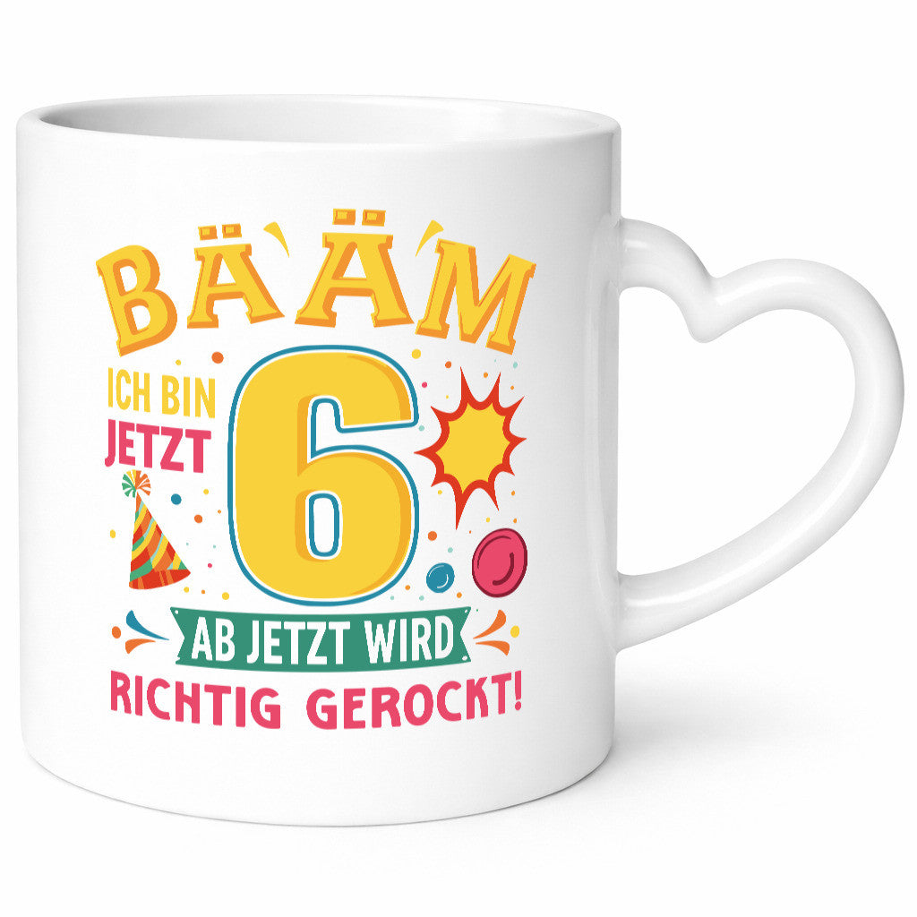 6. Geburtstag | 6 Jahre ab jetzt wird richtig gerockt lustiger Spruch Geschenk