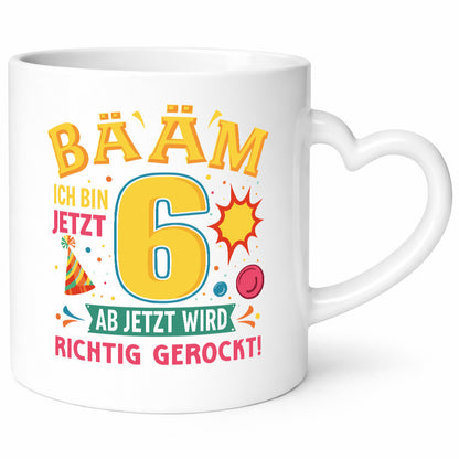 6. Geburtstag | 6 Jahre ab jetzt wird richtig gerockt lustiger Spruch Geschenk