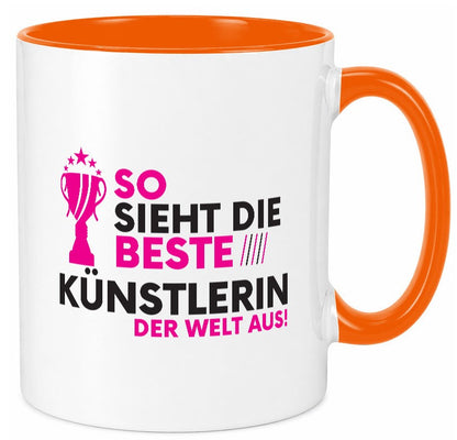 Die Weltbeste Künstlerin | lustig Kunst Humor Geschenkidee Geschenk Tasse