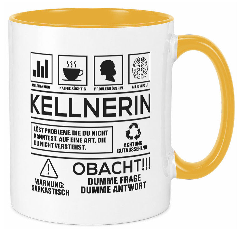 Achtung Probleme Kellnerin | Beruf kellnern Bedienung lustiger Spruch Geschenk