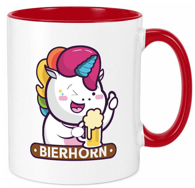Bierhorn | Einhorn Bierglas Geschenk Humor Geschenkidee lustiger Spruch Tasse