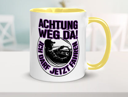 Achtung weg da ich darf jetzt Fahren | Führerschein lustig Humor Geschenkidee