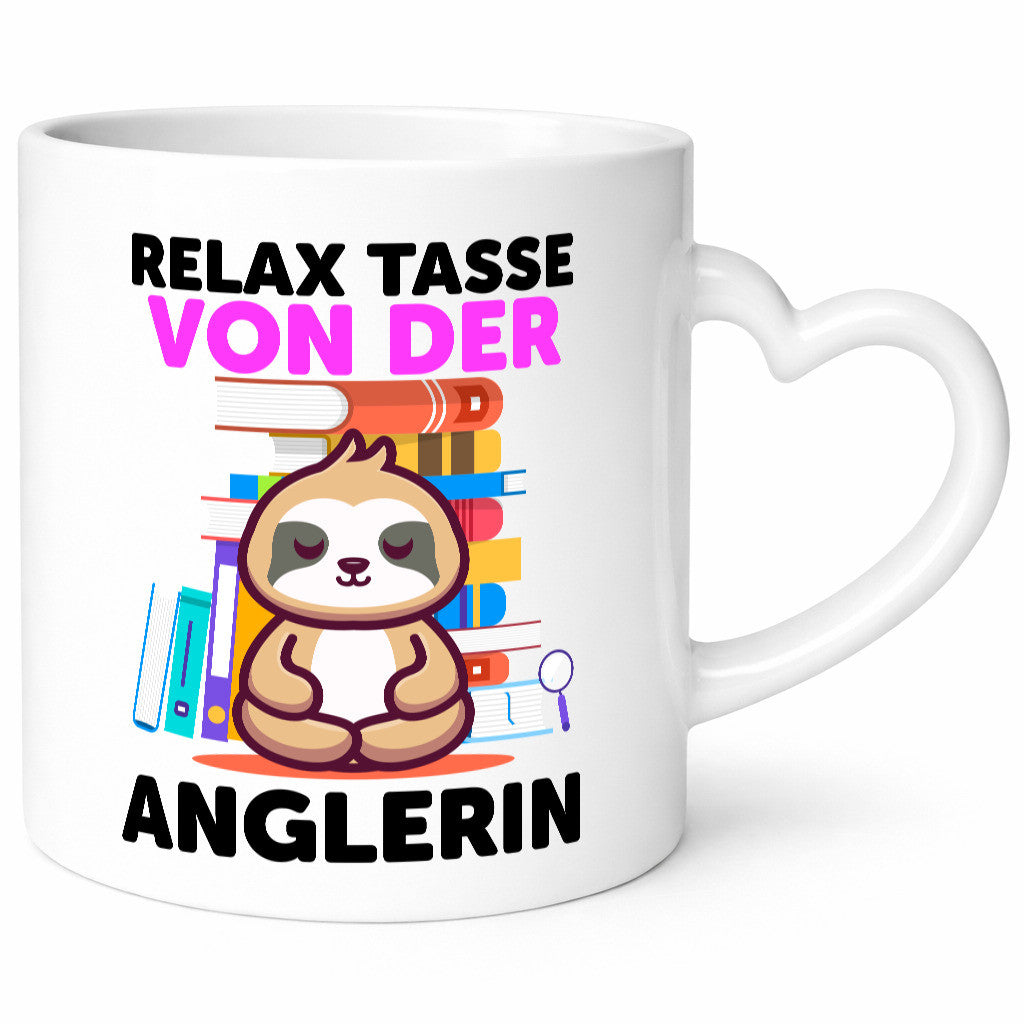 Relax Tasse: Anglerin | Angeln Fischerin lustig Humor Geschenkidee Geschenk