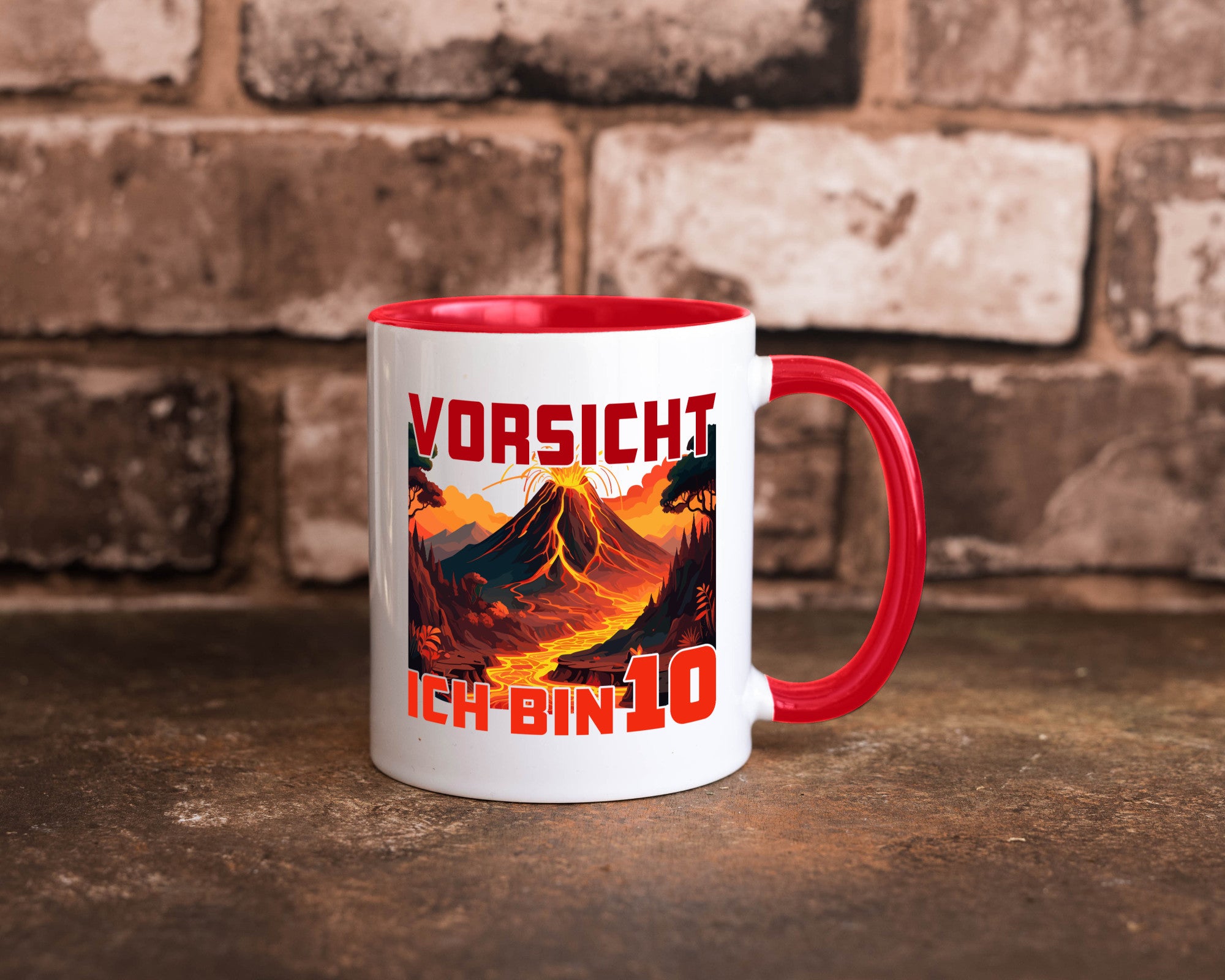 10. Geburtstag | 10 Jahre Vulkanausbruch Vulkan Humor Geschenkidee Tasse