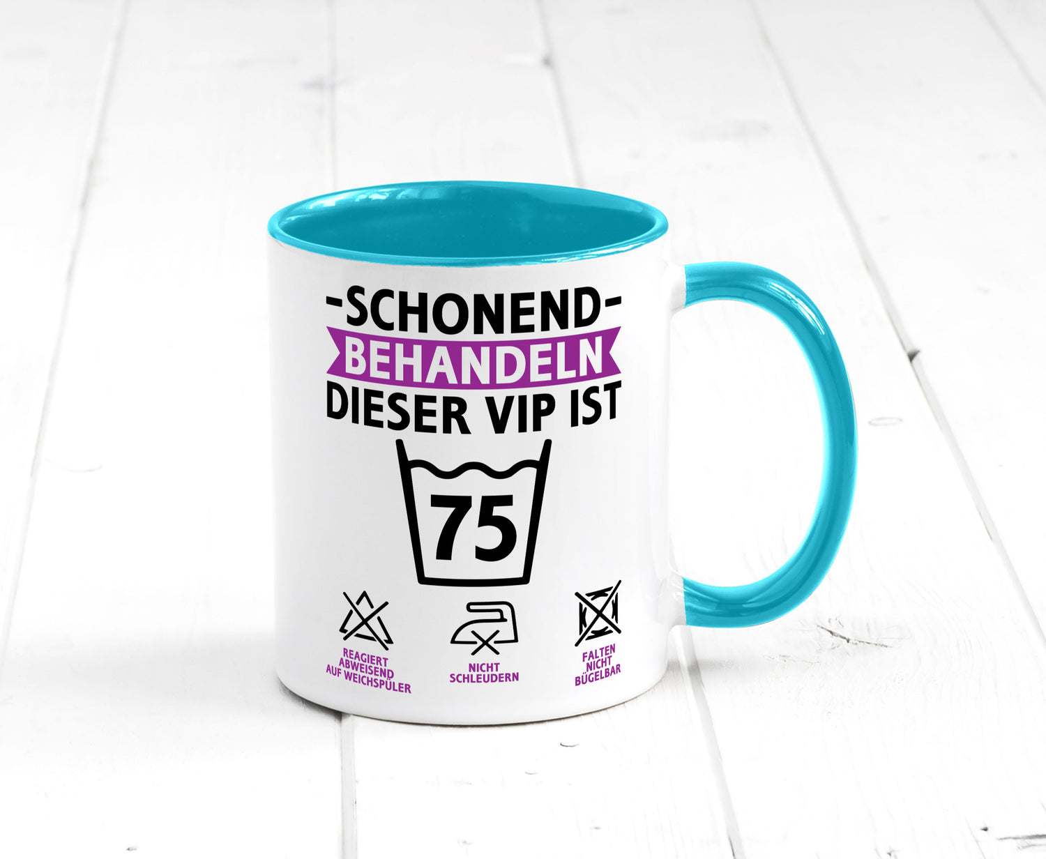 75 Geburtstag | schonend behandeln Jahre v2 lustiger Spruch Geschenk