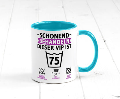 75 Geburtstag | schonend behandeln Jahre v2 lustiger Spruch Geschenk