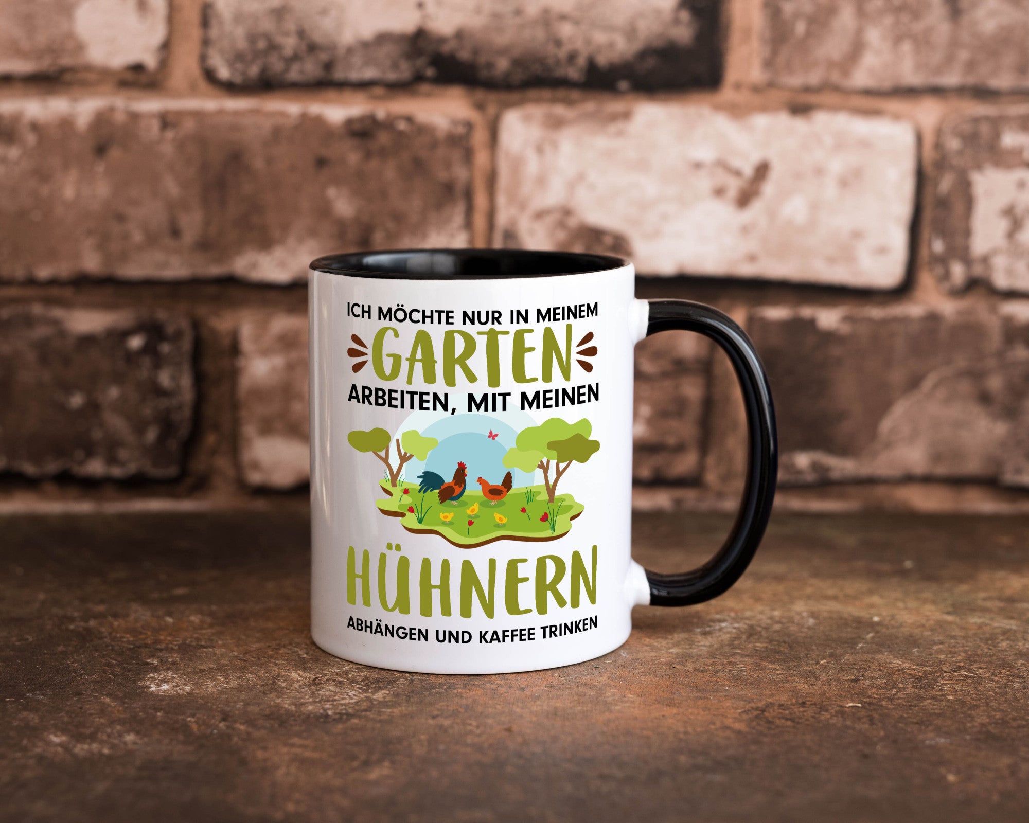 Garten Hühner | Gartenarbeit Tasse Bauernhof Spruch lustiger Geschenk Arbeit