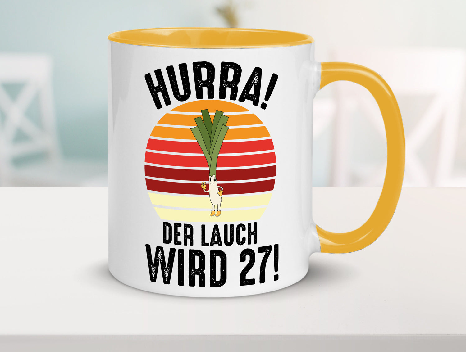 Hurra der lauch wird 27 | 27. Geburtstag Ehrentag Humor Geschenkidee Tasse