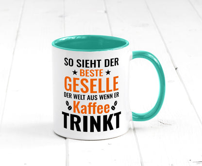 Kaffee trinkt: Geselle | Handwerker lustig Humor Geschenkidee Geschenk Tasse