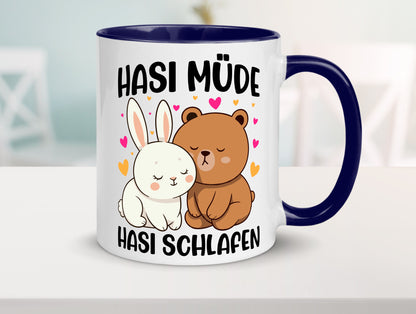 Hasi Müde | schlafen Kaninchen Häschen v2 lustiger Spruch Geschenk Humor