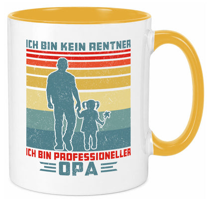 Kein Rentner bin Profesioneller Opa | Groß vater lustig Familie Geschenkidee Tasse