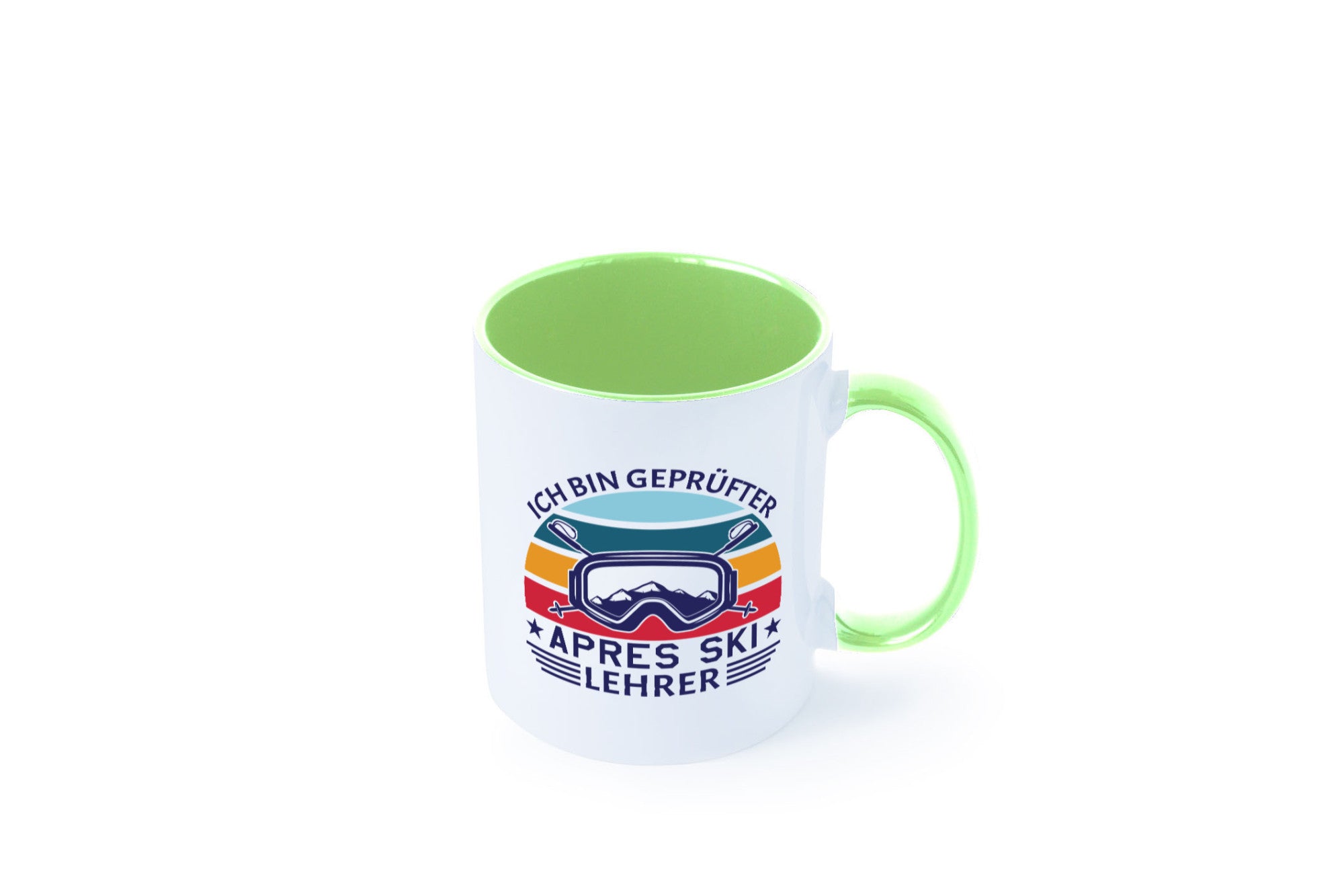 Geprüfter Apres Ski Lehrer | Ski-Brille Berge Ski-Stöck lustig Humor