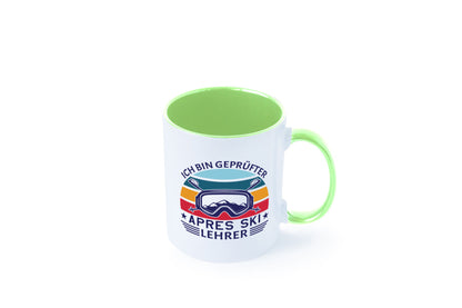 Geprüfter Apres Ski Lehrer | Ski-Brille Berge Ski-Stöck lustig Humor
