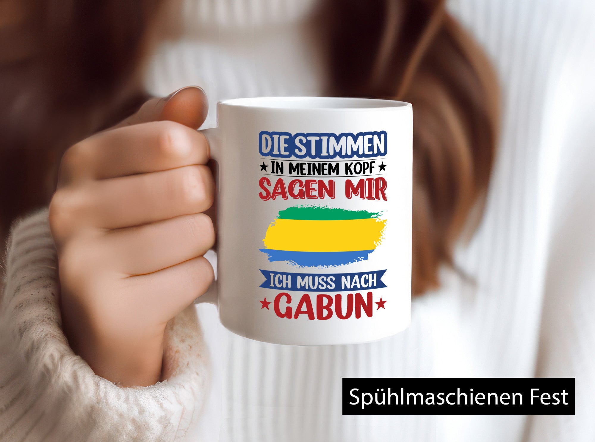 Gabun | Urlaub Stimmen in meinem Kopf Traumland lustiger Spruch Geschenk Humor