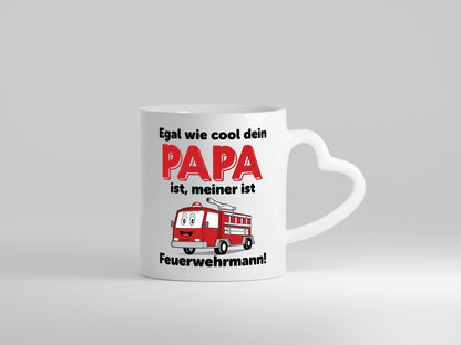 Cooler Papa | Feuerwehrmann Bester der Welt Humor Geschenkidee Tasse