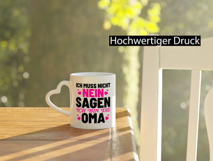 Oma sagt nie nein lustiger Spruch Geschenk Familie Geschenkidee Tasse