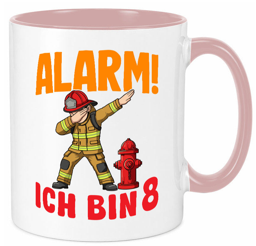 8. Geburtstag | 8 Jahre Feuerwehr Junge lustig Geschenkidee Geschenk Tasse