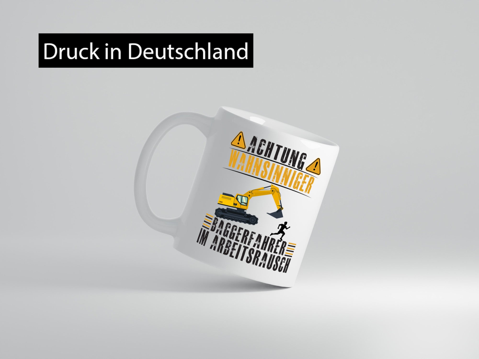 Achtung Wahnsinniger Baggerfahrer | Bauarbeiter Geschenkidee Arbeit Kollegen