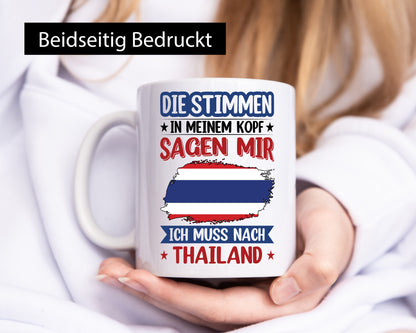 Thailand | Urlaub Stimmen in meinem Kopf Traumland lustiger Spruch Geschenk
