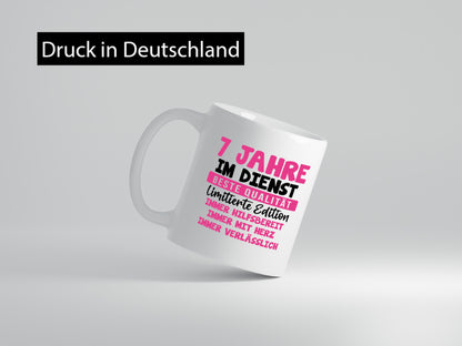 7 Jahre im Dienst | Jubiläum Arbeit v10 lustiger Spruch Geschenk Kollegen Büro