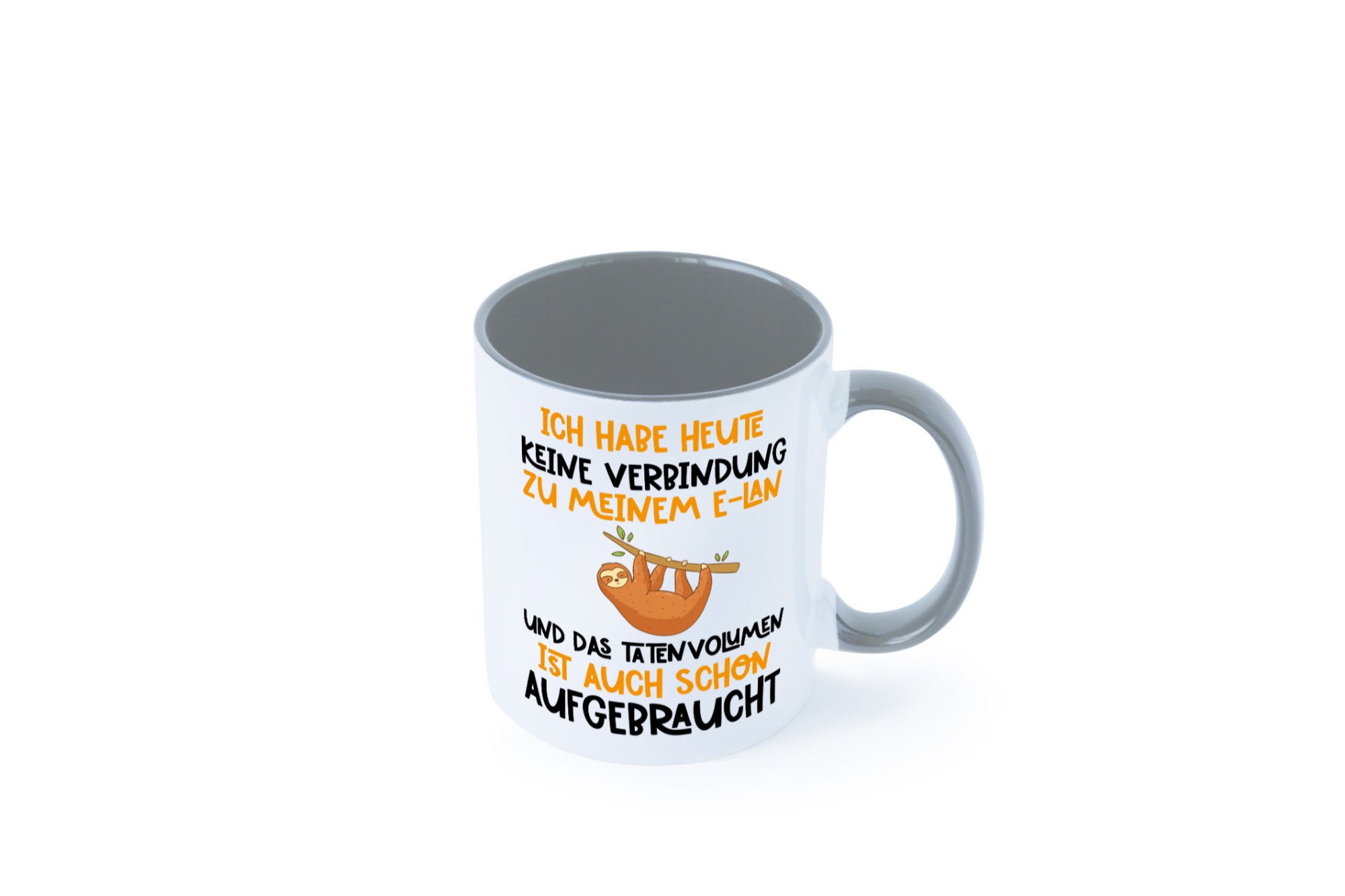 Tatenvolumen aufgebraucht | Spruch Humor Faultier Tierliebhaber Geschenkidee