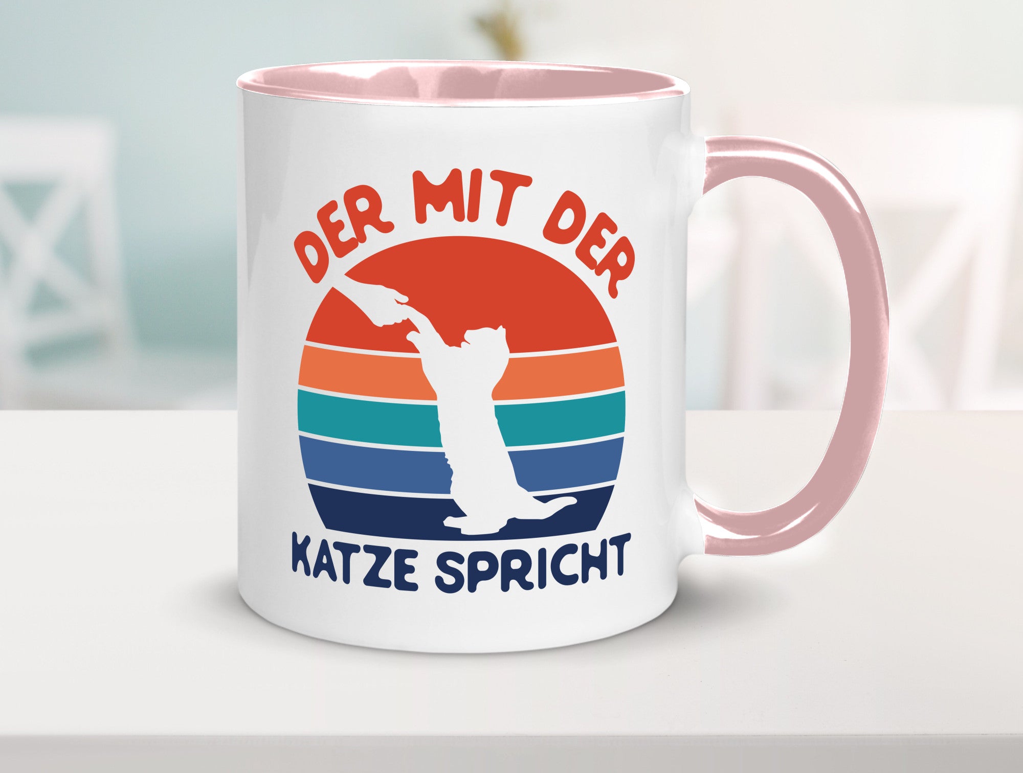 Der mit Katze Spricht | Katzenliebhaber Humor Tierliebhaber Geschenkidee Tasse