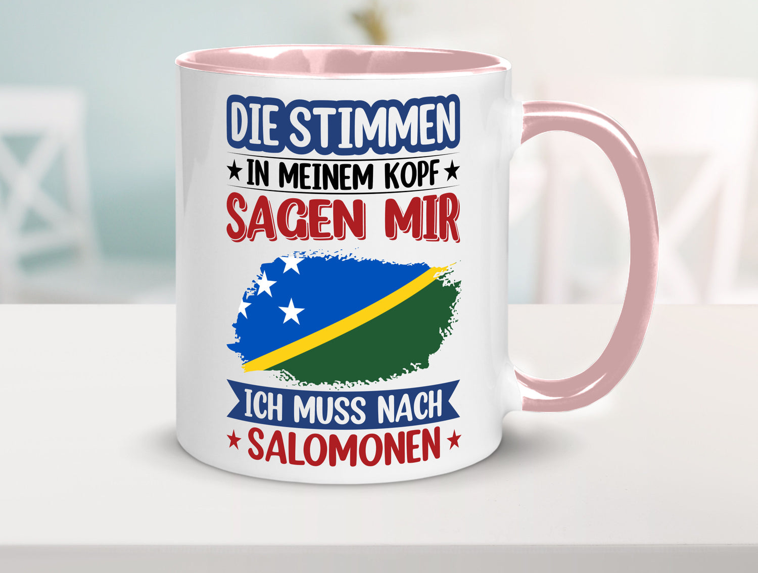 Salomonen | Urlaub Stimmen in meinem Kopf Traumland v2 Humor Geschenkidee Tasse