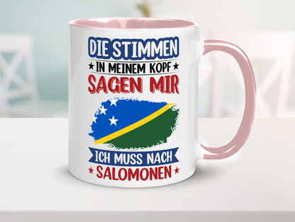 Salomonen | Urlaub Stimmen in meinem Kopf Traumland v2 Humor Geschenkidee Tasse