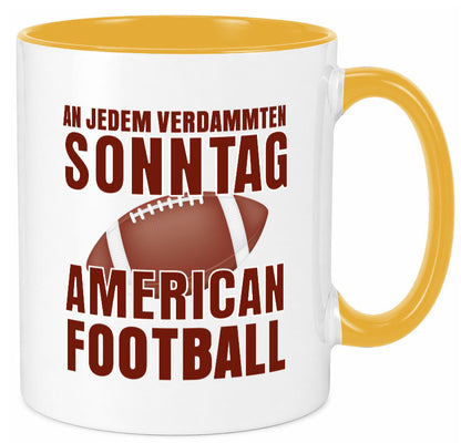 American Football | Sportfan Motiv jeden Sonntag Humor Geschenkidee Tasse