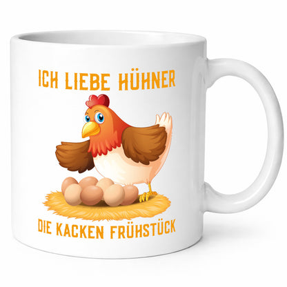 Ich liebe Hühner | Eier Frühstück Huhn Comic Witz Geschenk Humor Geschenkidee